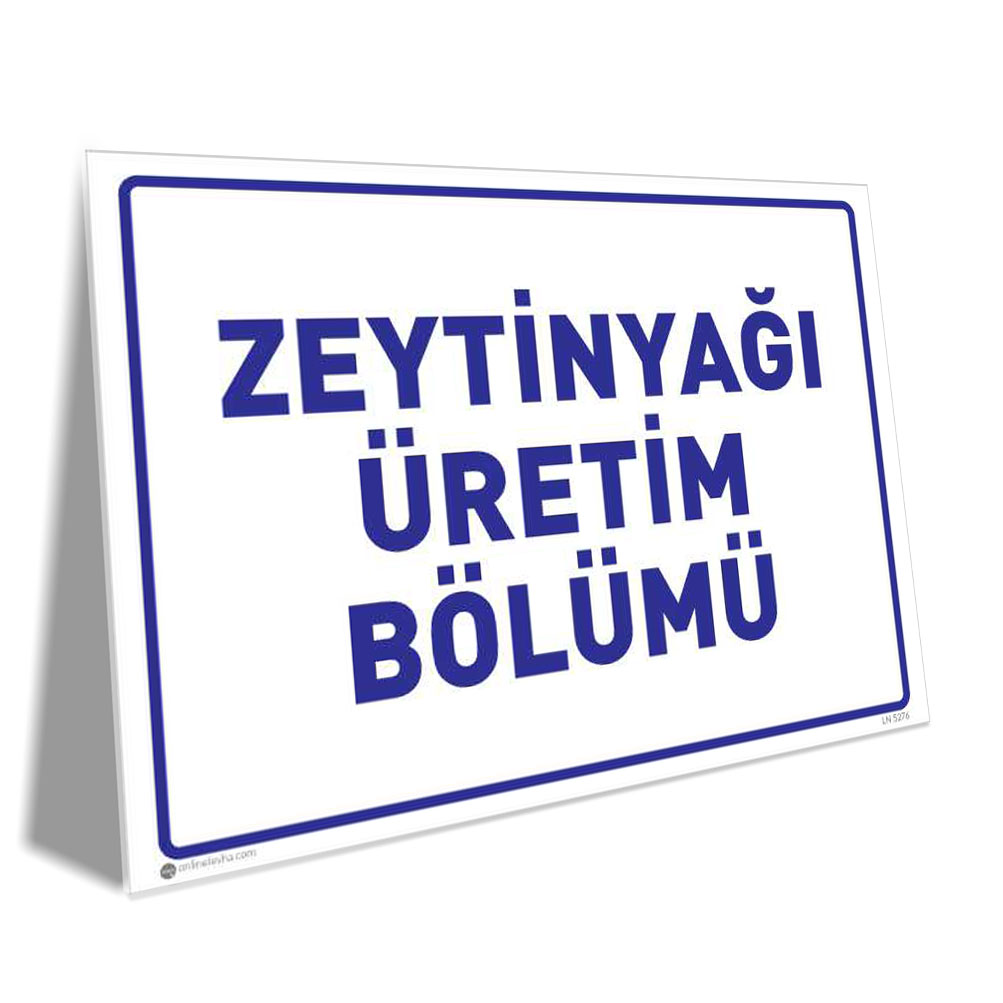 Zeytinyağı Üretim Bölümü Zeytinyağı Üretim Bölümü