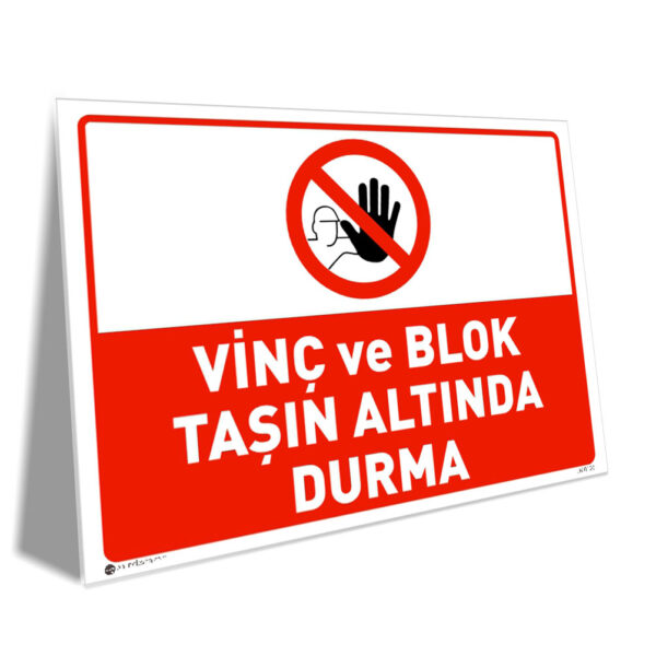 Vinç ve Blok Taşın Altında Durma