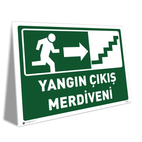 Yangın Çıkış Merdiveni Sağ Yönlendirme