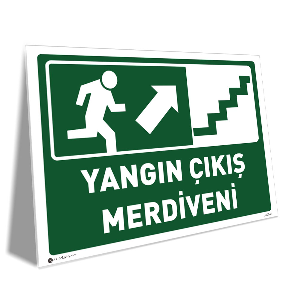 Yangın Çıkış Merdiveni Sağ Üst Yönlendirme Yangın Çıkış Merdiveni Sağ Üst Yönlendirme
