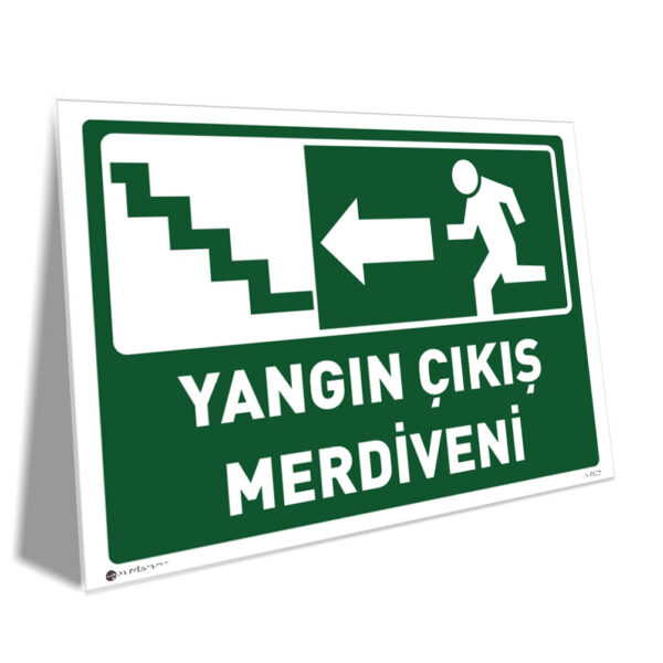 Yangın Çıkış Merdiveni Sol Yönlendirme