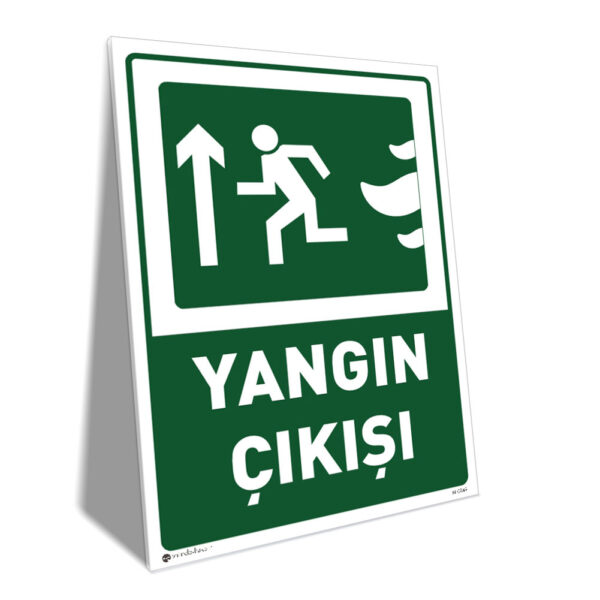 Yangın Çıkışı Sol Üst Yönlendirme