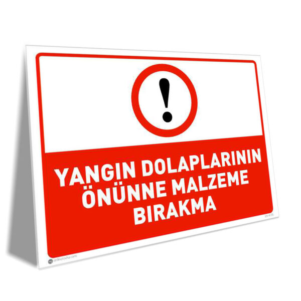 Yangın Dolaplarının Önüne Malzeme Bırakma