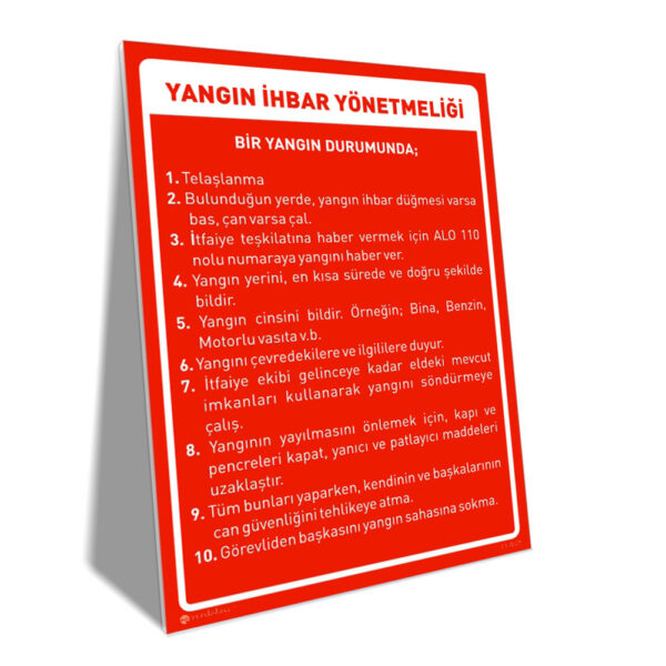 Yangın İhbar Yönetmeliği Talimatı