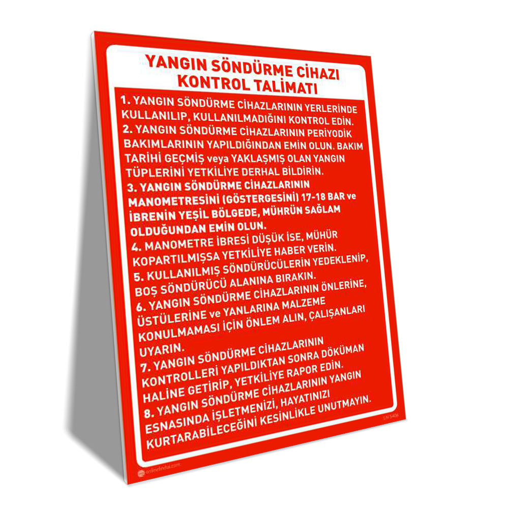 Yangın Söndürme Cihazı Kontrol Talimatı Yangın Söndürme Cihazı Kontrol Talimatı