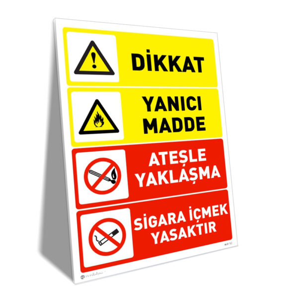 Yanıcı Madde Ateşle Yaklaşma Sigara İçmek Yasaktır