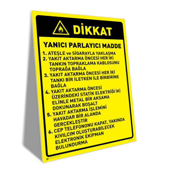 Yanıcı Parlayıcı Madde İkmal Talimatı