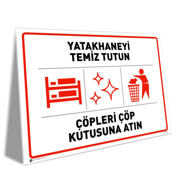 Yatakhaneyi Temiz Tutun Çöpleri Çöp Kutusuna Atın
