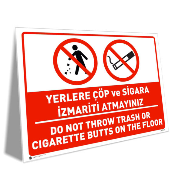 Yerlere Çöp ve Sigara İzmariti Atmayınız TR/EN