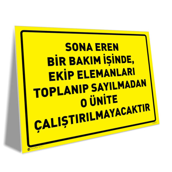 Bakım Sonu Personel Sayım ve Kontrol