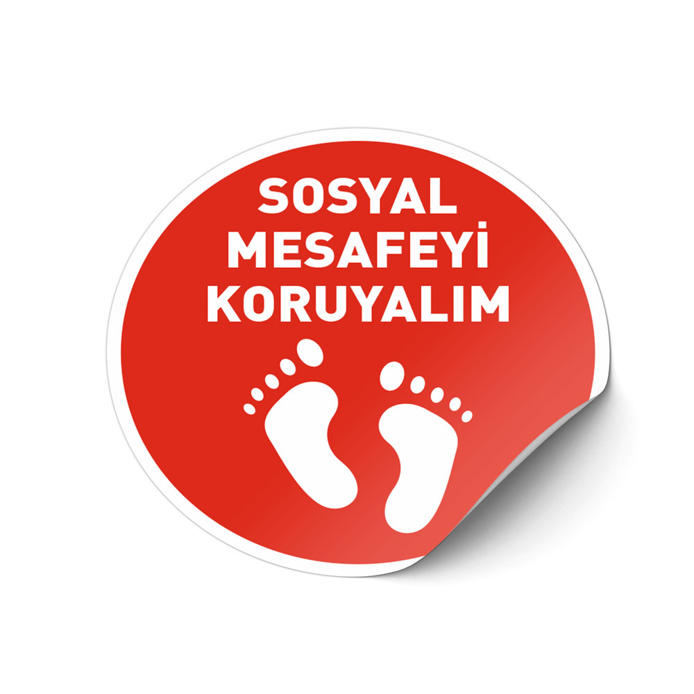 Sosyal Mesafeyi Koruyalım Etiketi Sosyal Mesafeyi Koruyalım Etiketi