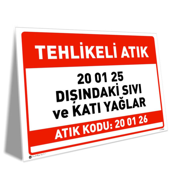 Tehlikeli (20 01 25) Dışındaki Sıvı ve Katı Yağlar (20 01 26)
