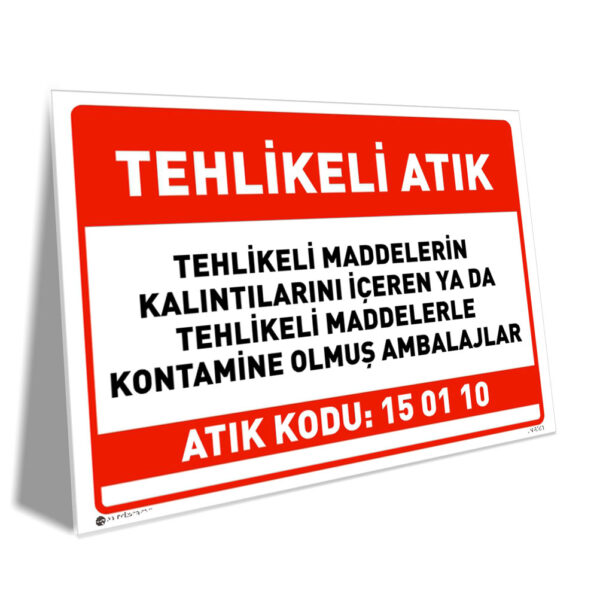 Tehlikeli Madde Kalıntıları İçeren Kontamine Olmuş Ambalajlar (15 01 10)