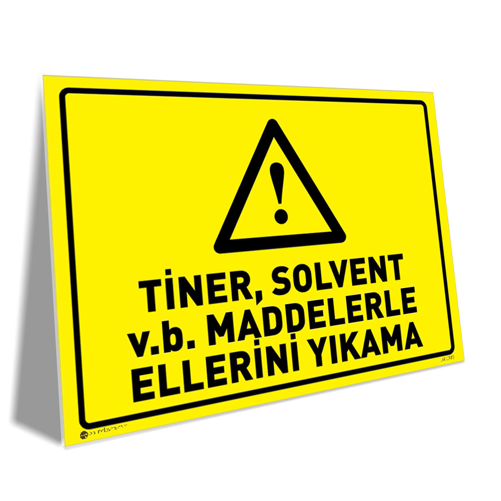 Tiner, Solvent vb. Maddelerle Elini Yıkama Tiner, Solvent vb. Maddelerle Elini Yıkama