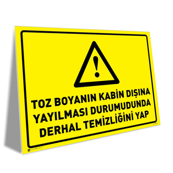 Toz Boya Yayılması Durumunda Derhal Temizle