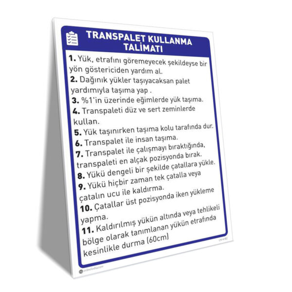 Transpalet Kullanma Talimatı
