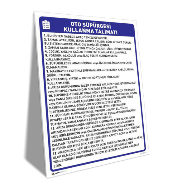 Oto Süpürgesi Kullanma Talimatı