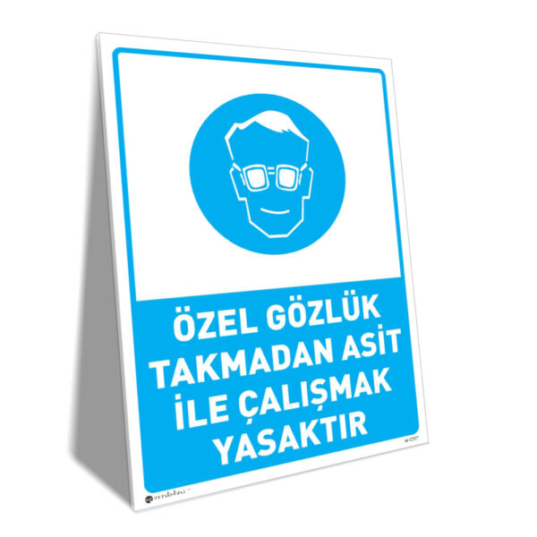 Özel Gözlük Takmadan Asit İle Çalışmak Yasaktır
