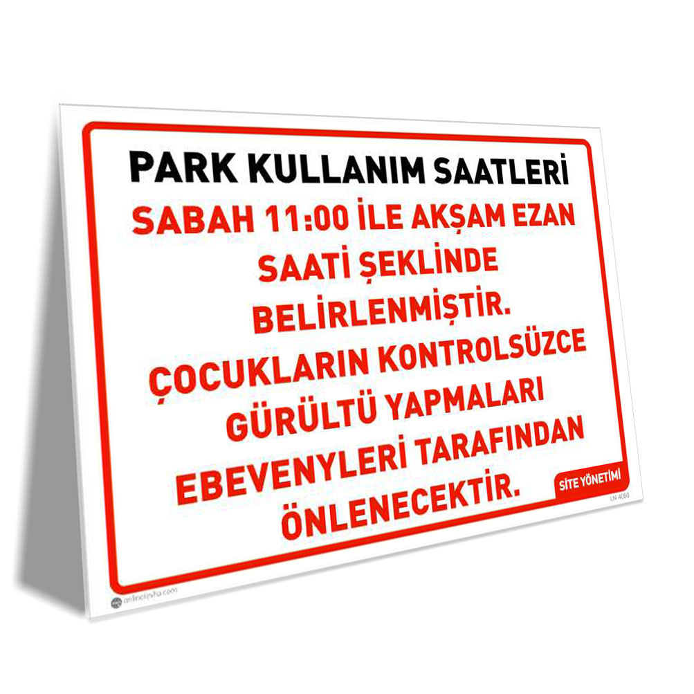 Park Kullanım Saatleri Park Kullanım Saatleri