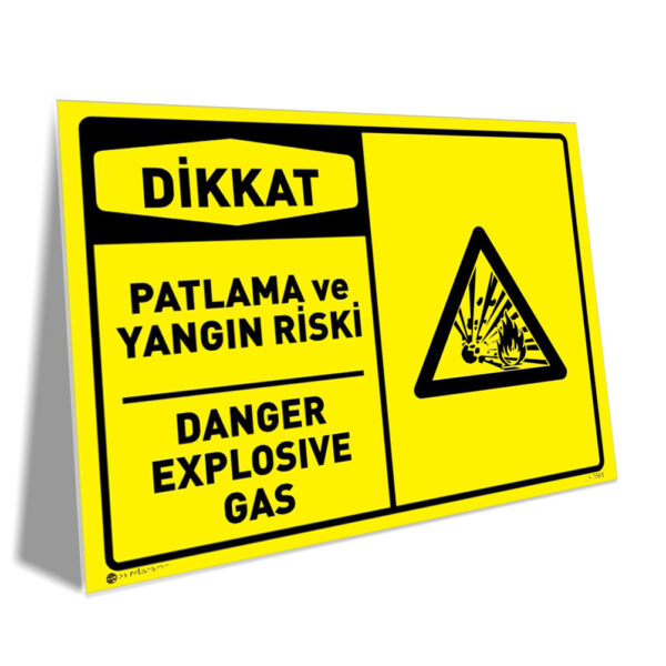 Patlama ve Yangın Riski / Danger Explosive Gas
