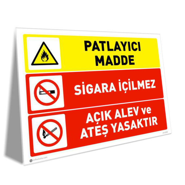 Patlayıcı Madde: Sigara İçilmez, Açık Alev ve Ateş ile Yaklaşma