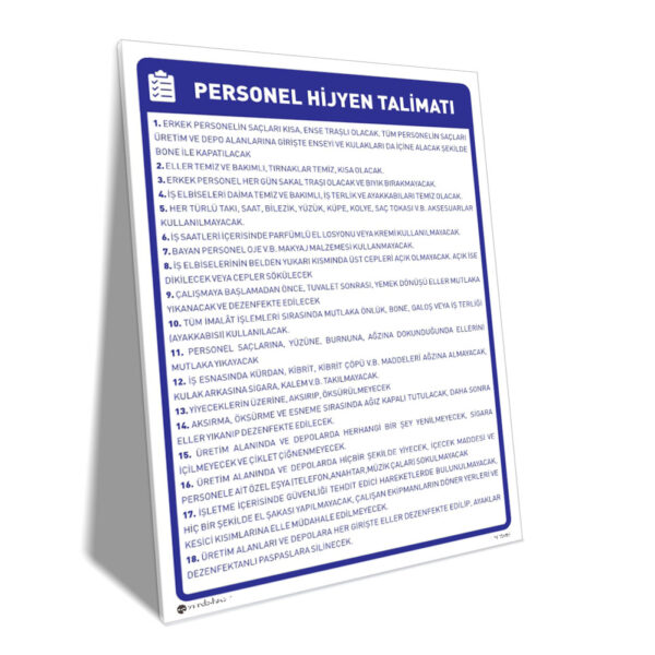 Personel Hijyen Talimatı