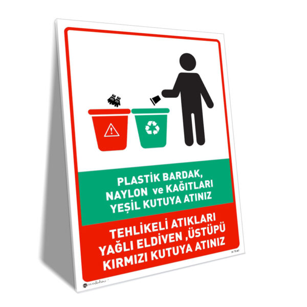 Atık Ayrıştırma Talimatı (Yeşil ve Kırmızı Kutu)