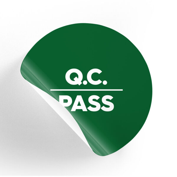 QC Pass Etiketi (Yuvarlak)