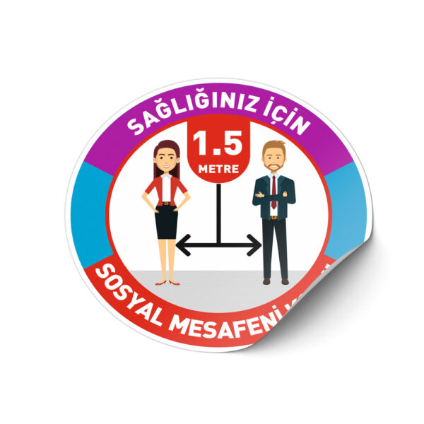 Sağlığınız İçin Sosyal Mesafeni Koru 1.5m