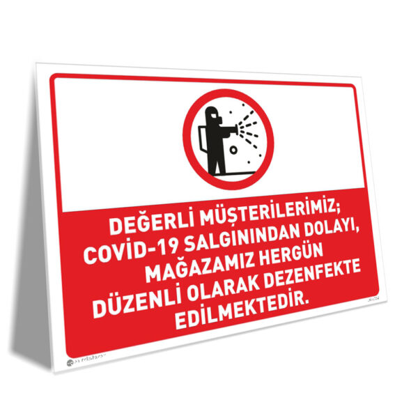Mağazamız Düzenli Olarak Dezenfekte Edilmektedir