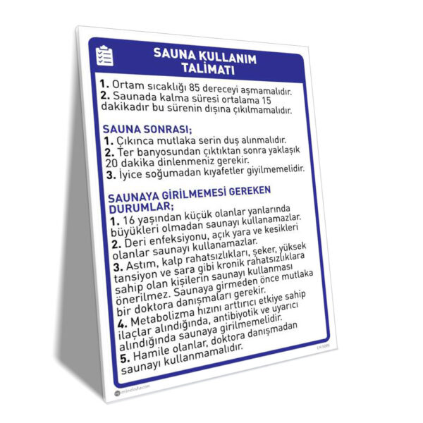 Sauna Kullanım Talimatı