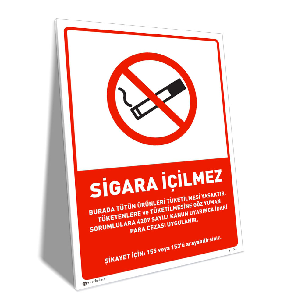 Sigara İçilmez, Tütün ve Tütün Ürünleri Kullanım Talimatı Sigara İçilmez, Tütün ve Tütün Ürünleri Kullanım Talimatı
