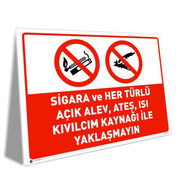 Sigara ve Açık Alev, Ateş, Isı, Kıvılcım Kaynağı İle Yaklaşmayın